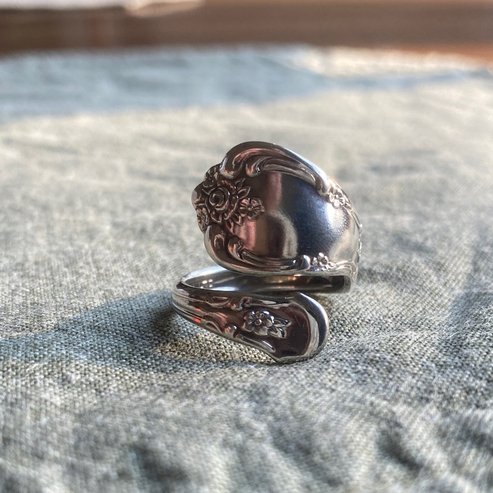 handmade silver spoon ring